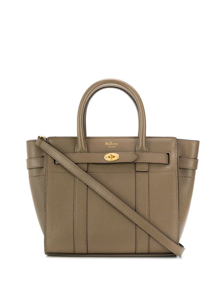 Mulberry mini zipped Bayswater tote - Brown