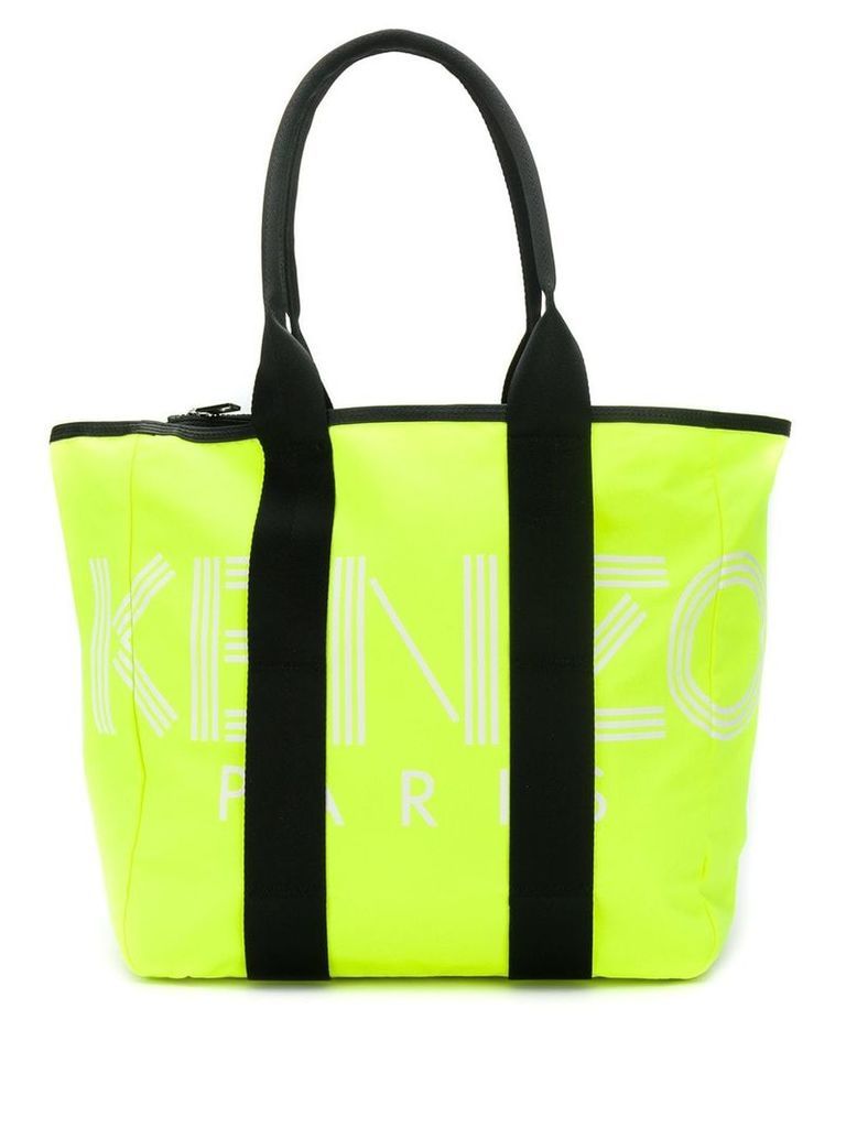 Kenzo logo print tote bag - Green