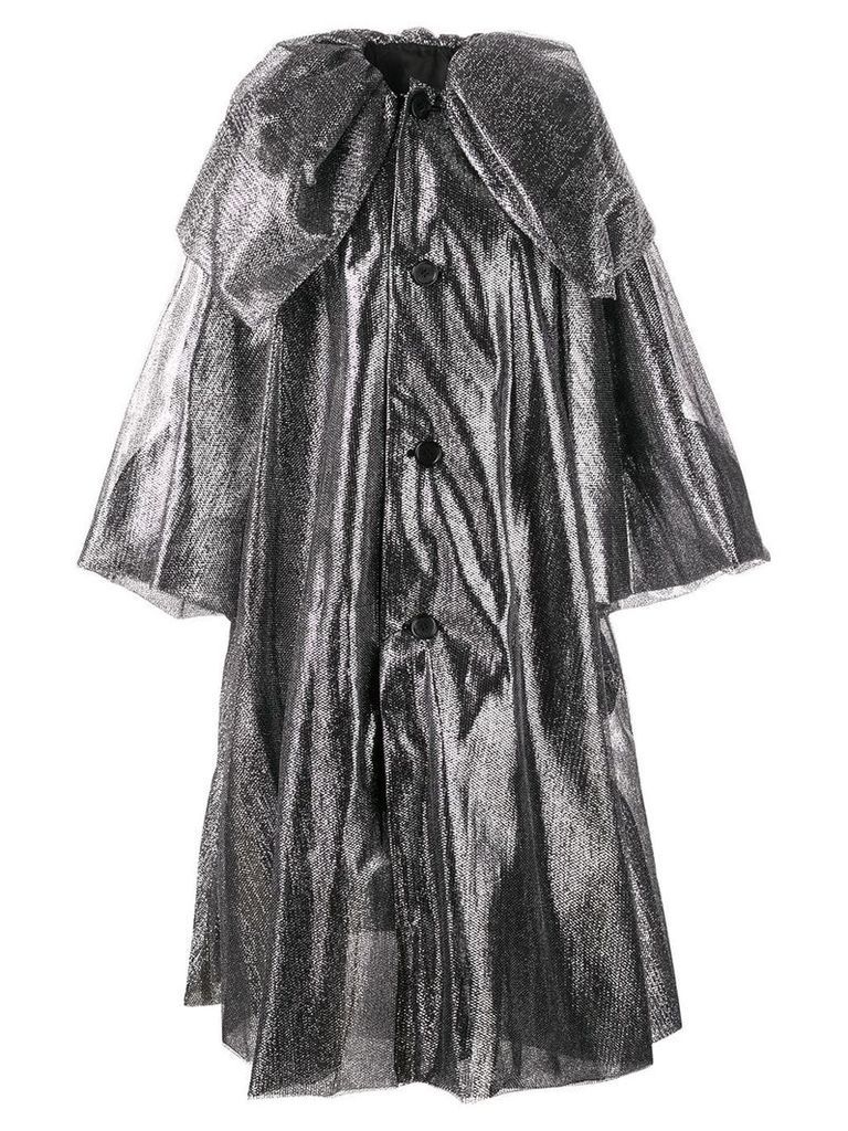 Noir metallic oversized coat - Silver