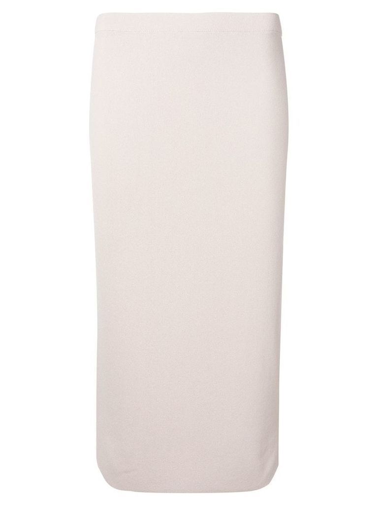 D.Exterior fitted midi skirt - Neutrals