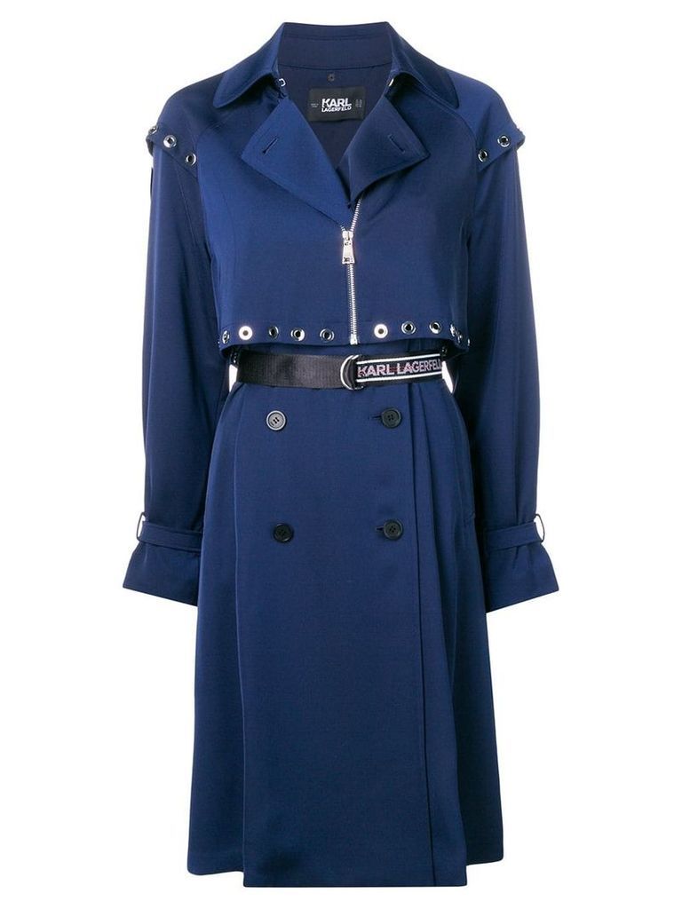 Karl Lagerfeld Transformer trench coat - Blue