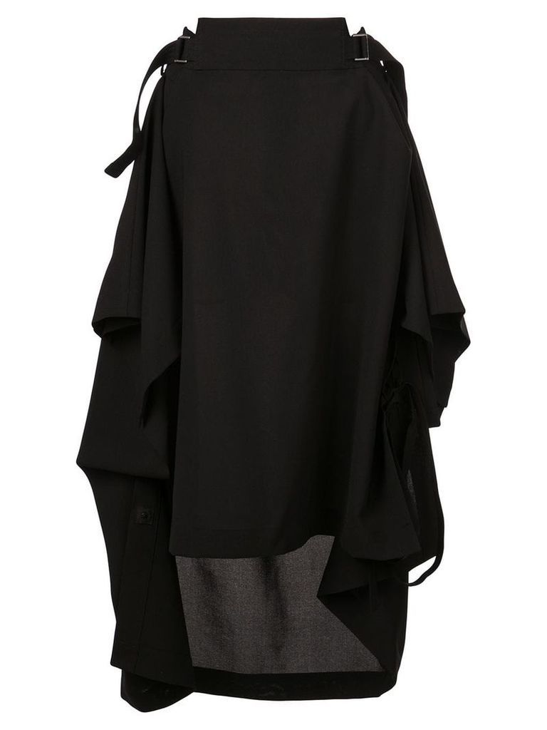 132 5. Issey Miyake draped midi skirt - Black