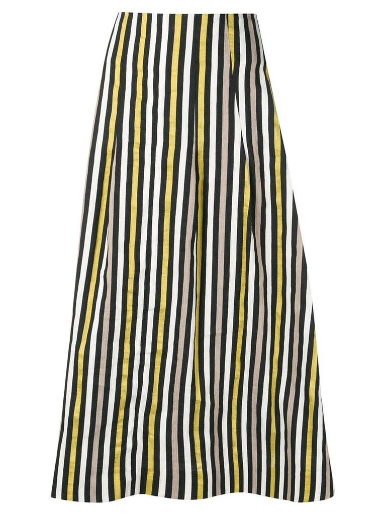 Isa Arfen striped straight skirt - Black