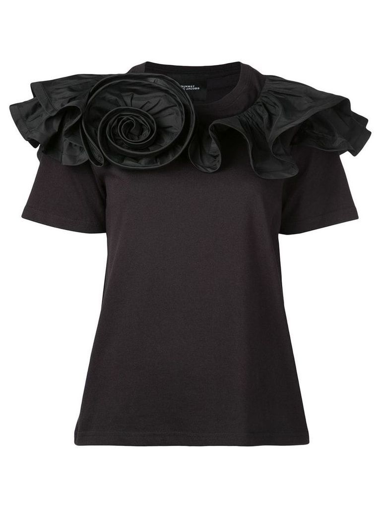 Marc Jacobs ruffled rosette top - Black