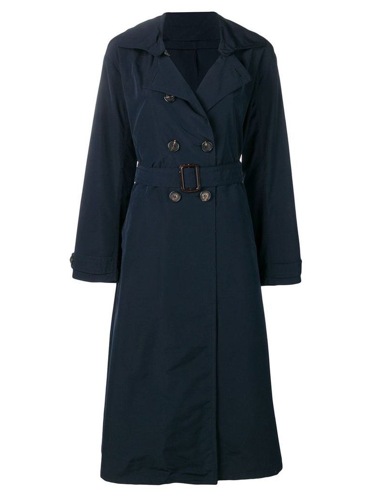 Max Mara belted double breasted trenchcoat - Blue