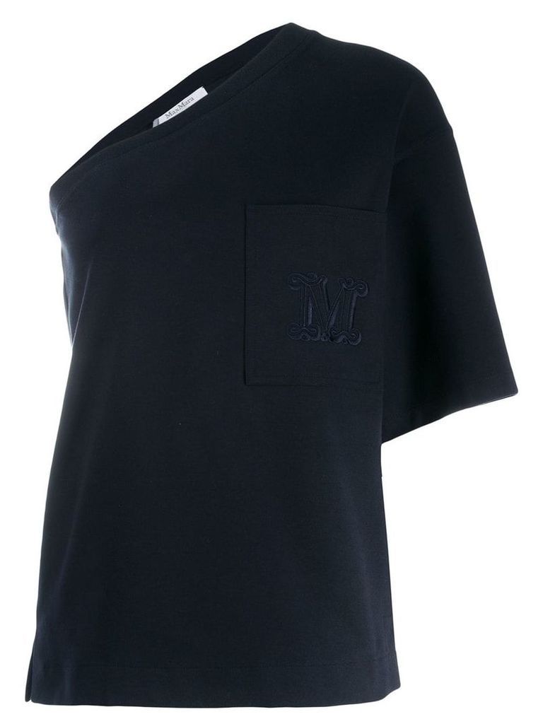 Max Mara one-sleeve jersey T-shirt - Blue