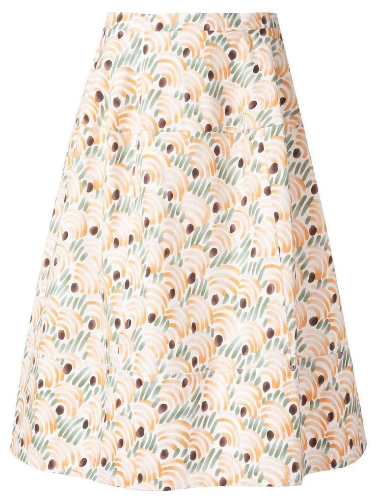 Marni patterned a-line skirt - Multicolour
