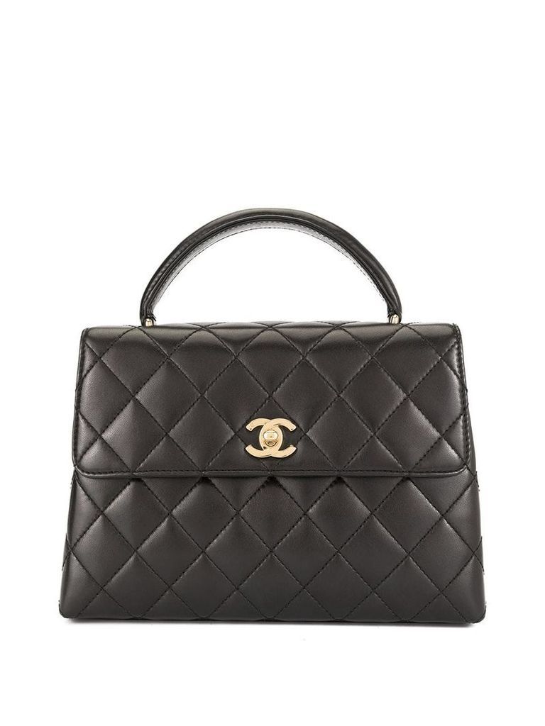Chanel Vintage CC Logos Hand Bag - Black