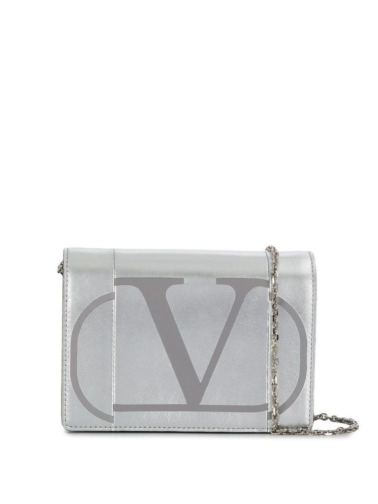 Valentino Small V-Logo shoulder bag - Silver