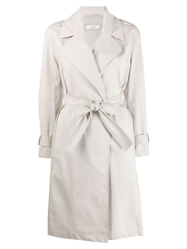 Peserico belted trench coat - Neutrals