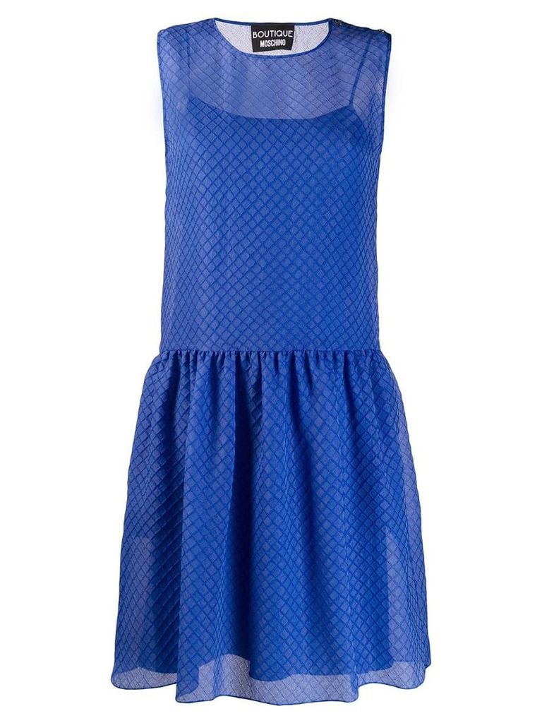 Boutique Moschino lattice jacquard dress - Blue