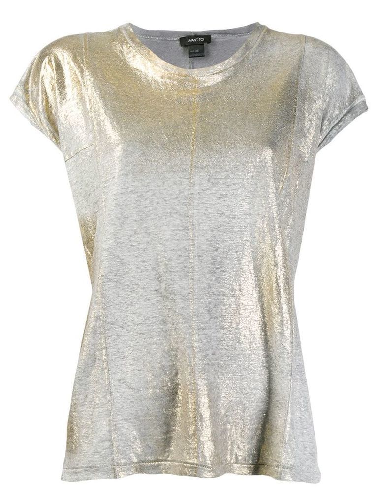 Avant Toi metallic sheen T-shirt - Gold