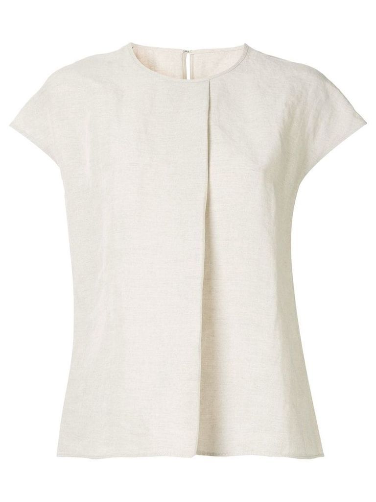 Ballsey front pleat blouse - Neutrals