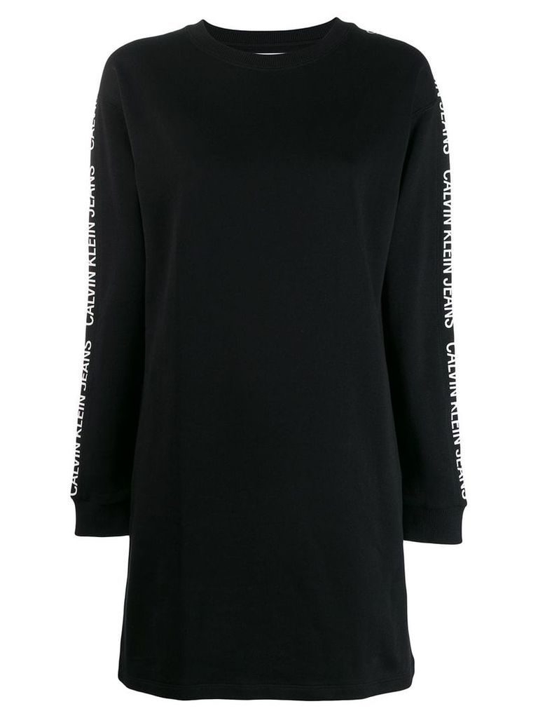 Calvin Klein Jeans logo sweatshirt dress - Black