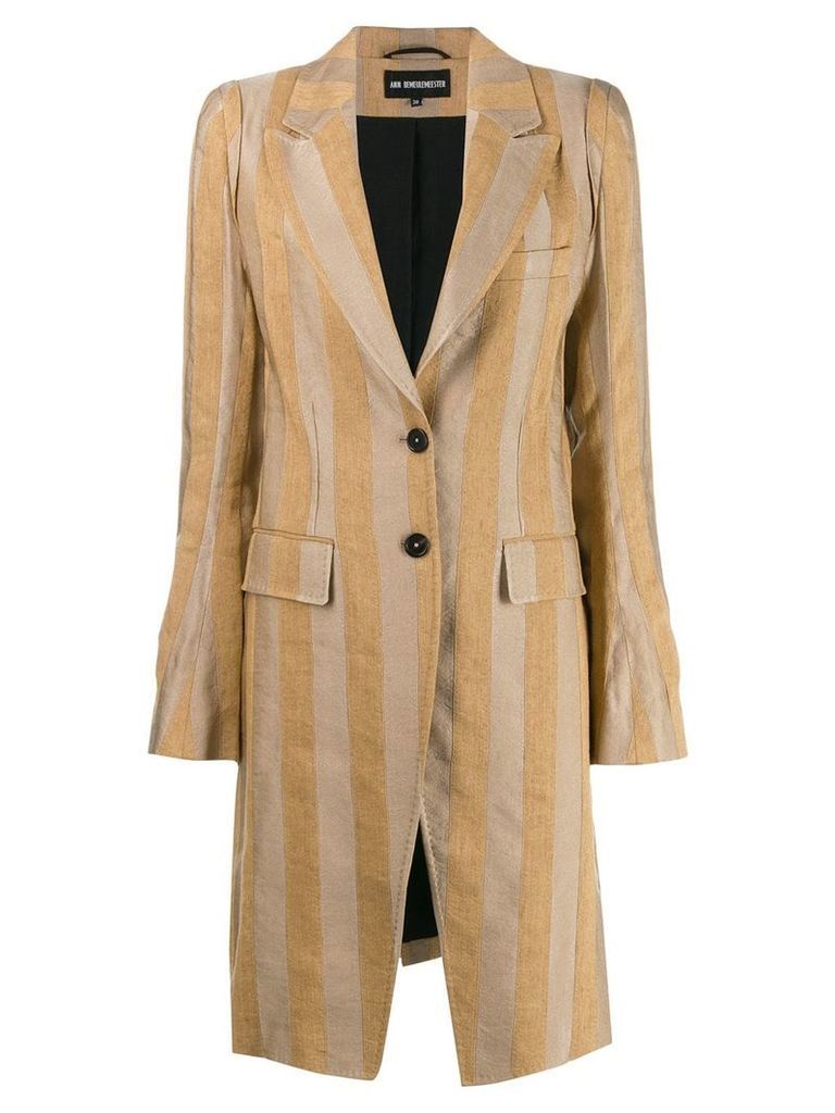 Ann Demeulemeester single breasted coat - Neutrals