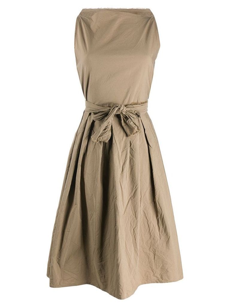 Daniela Gregis sleeveless flared dress - Brown