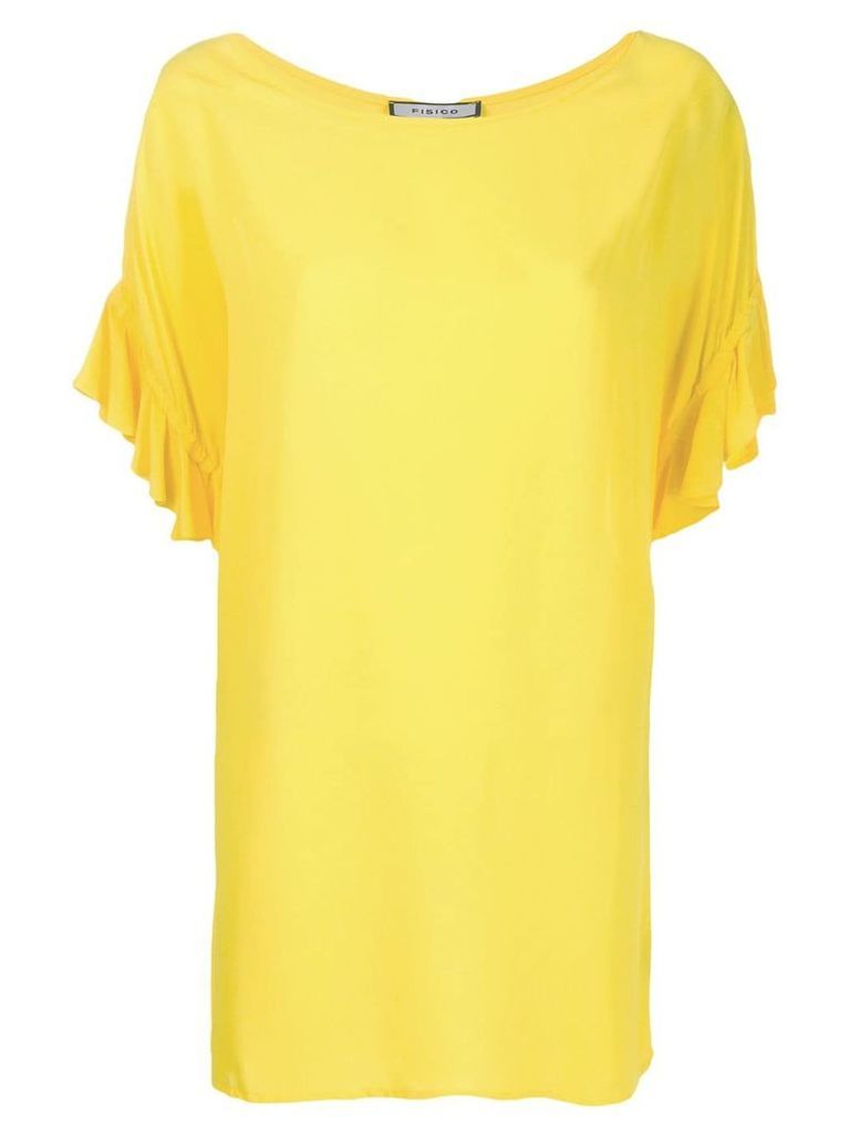 Fisico ruffled sleeve blouse - Yellow