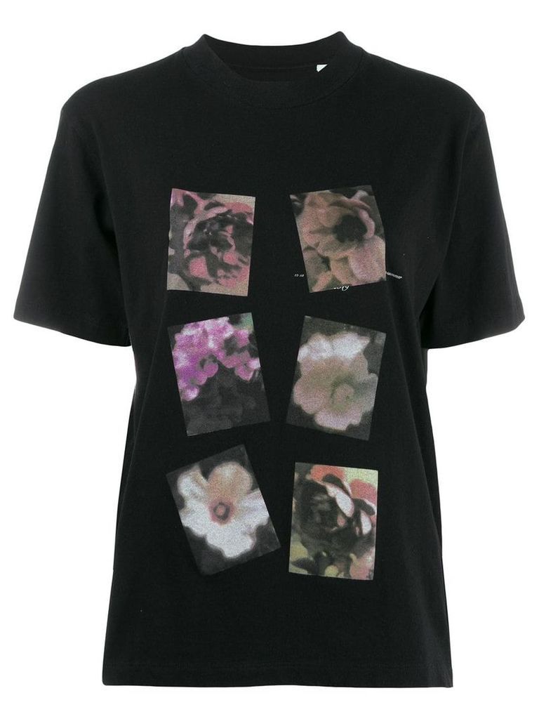 Off-White floral print T-shirt - Black