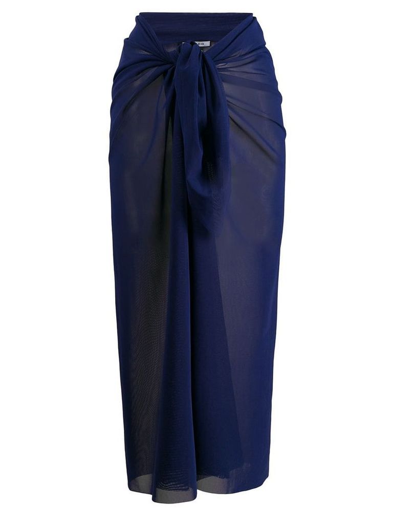 Fisico knot detail sarong skirt - Blue