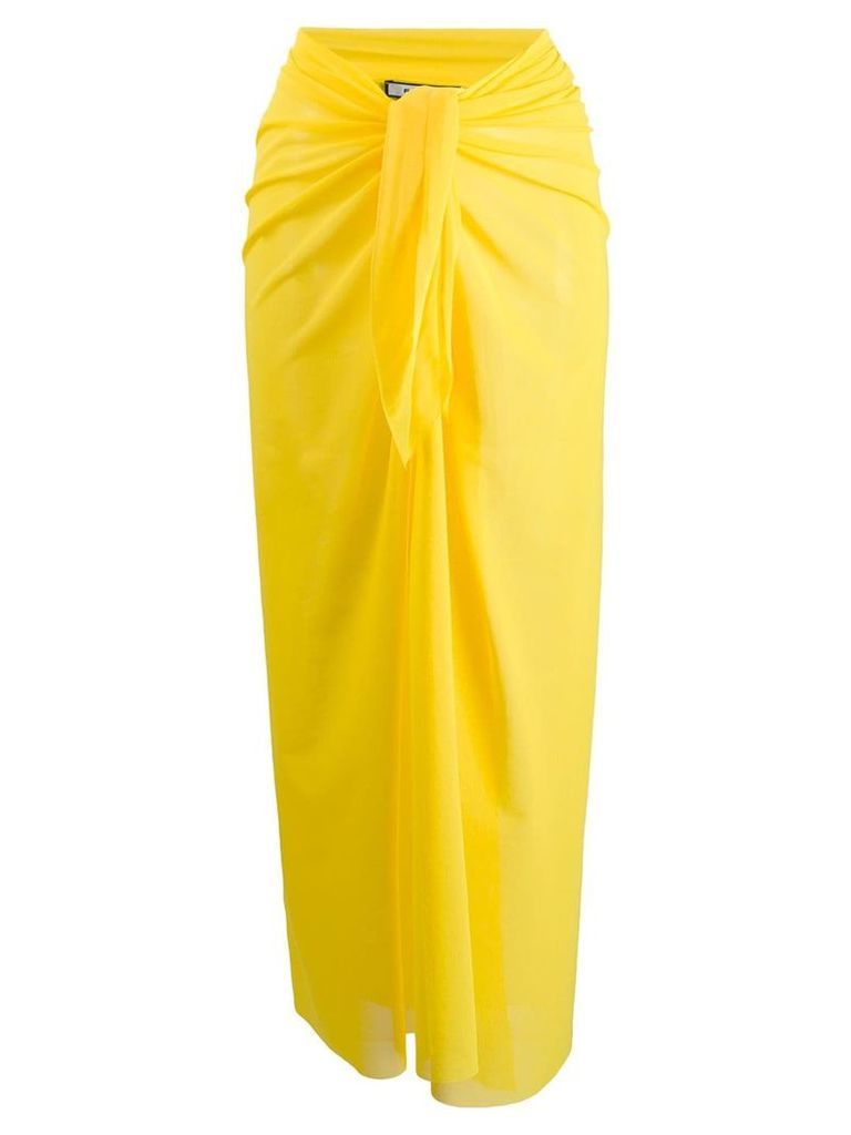 Fisico knot detail sarong skirt - Yellow