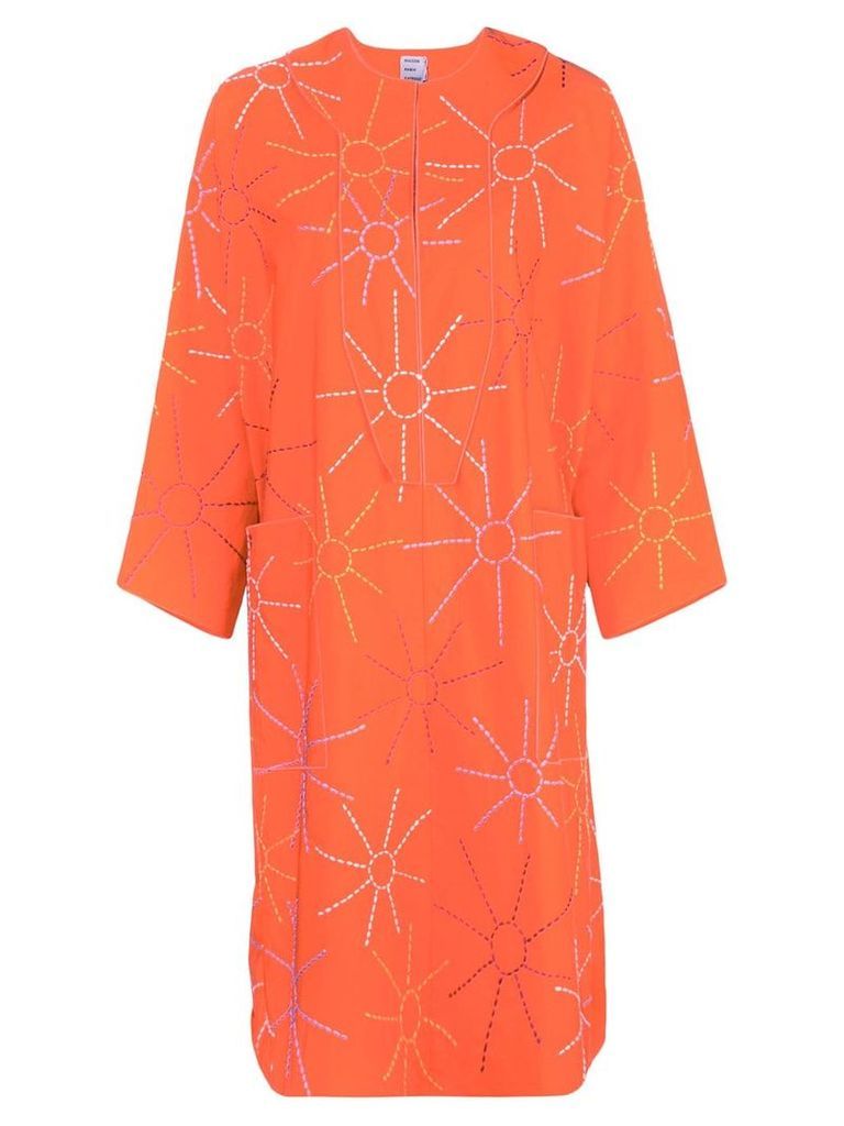 Maison Rabih Kayrouz embroidered sun dress - Orange