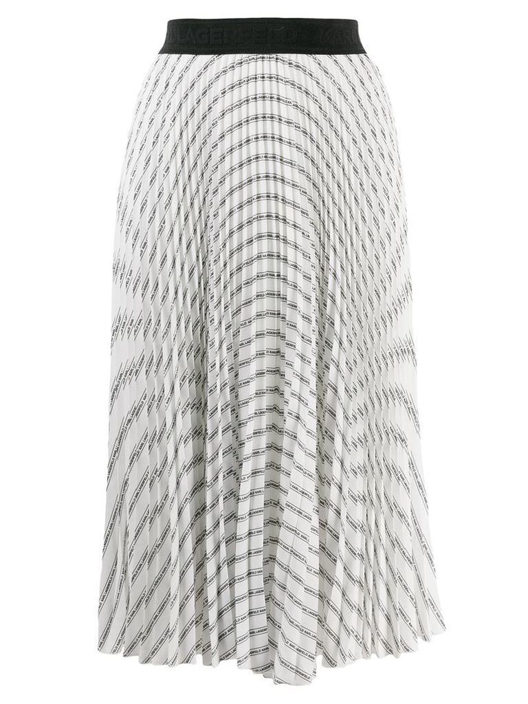 Karl Lagerfeld logo motif skirt - White