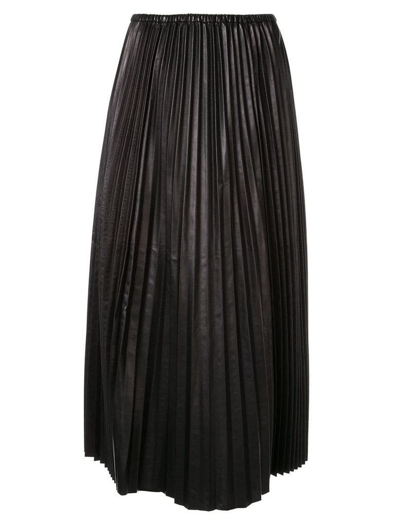 Valentino pleated leather skirt - Black
