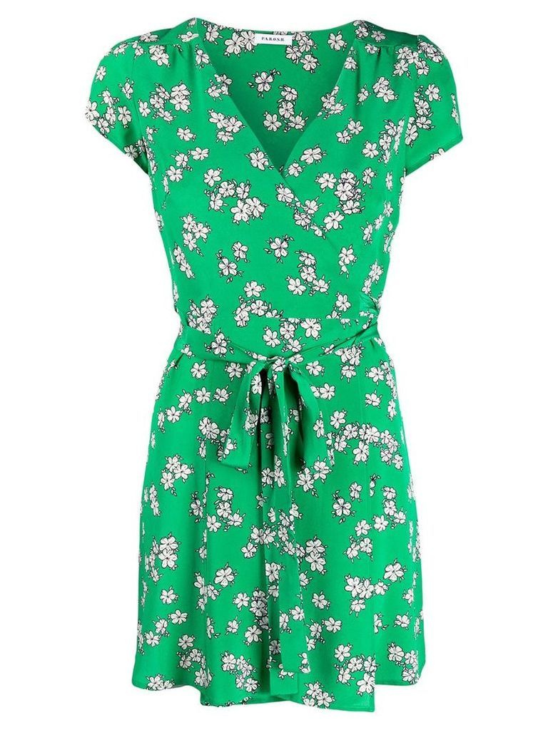 P.A.R.O.S.H. floral print mini dress - Green