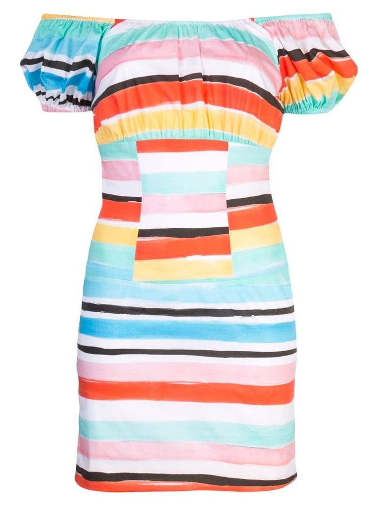 Caroline Constas striped pattern dress - Multicolour