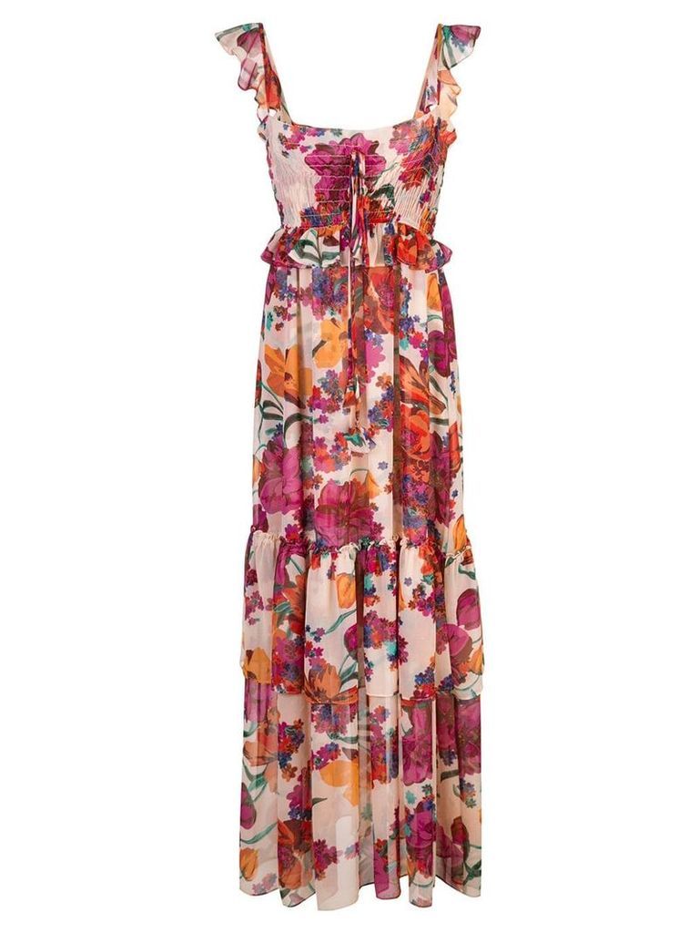 Misa Los Angeles ruffled floral dress - Multicolour