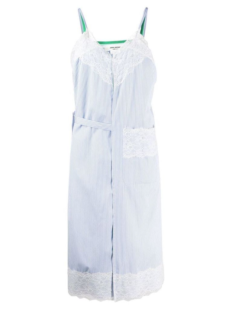 Junya Watanabe layered sleeveless dress - Blue