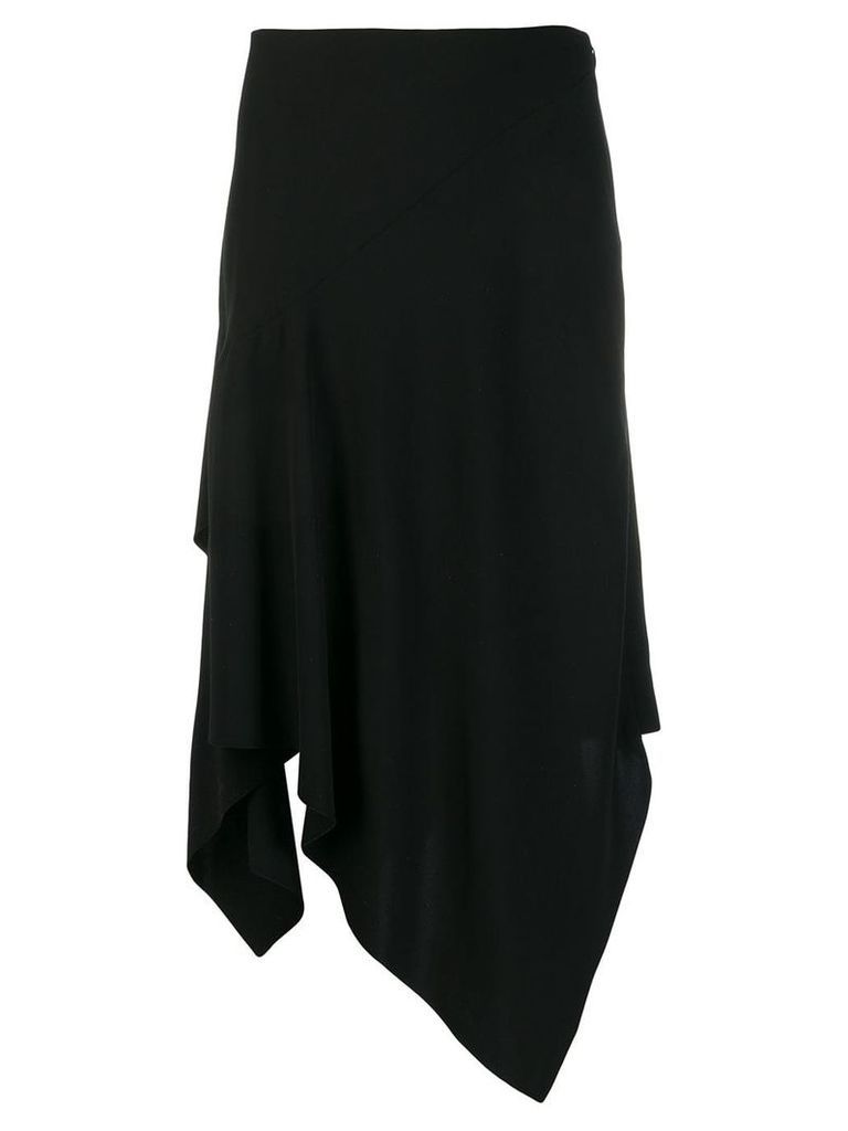 Poiret asymmetric midi skirt - Black
