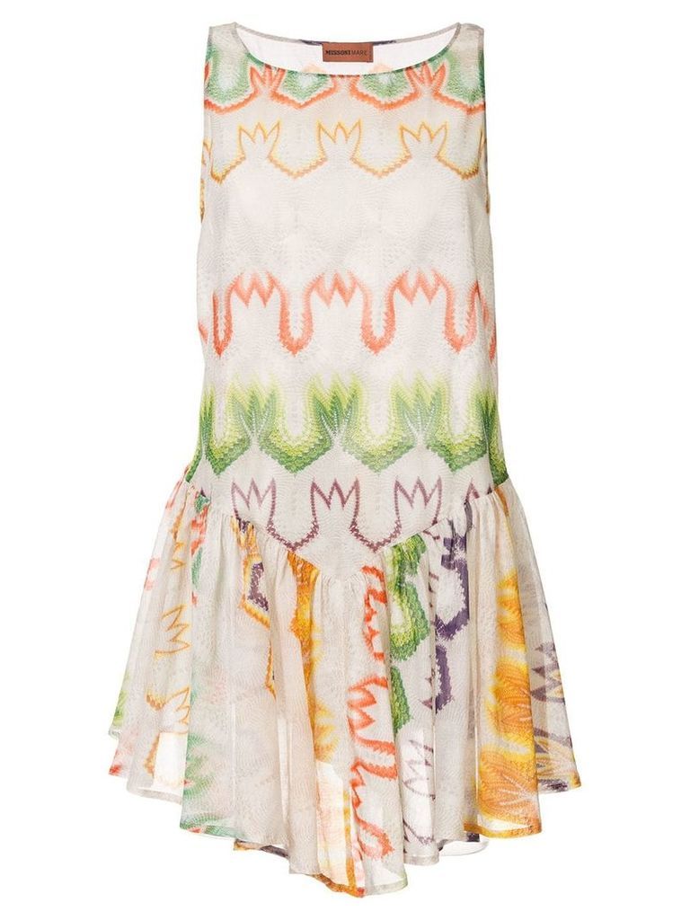 Missoni pleated printed beach dress - Multicolour
