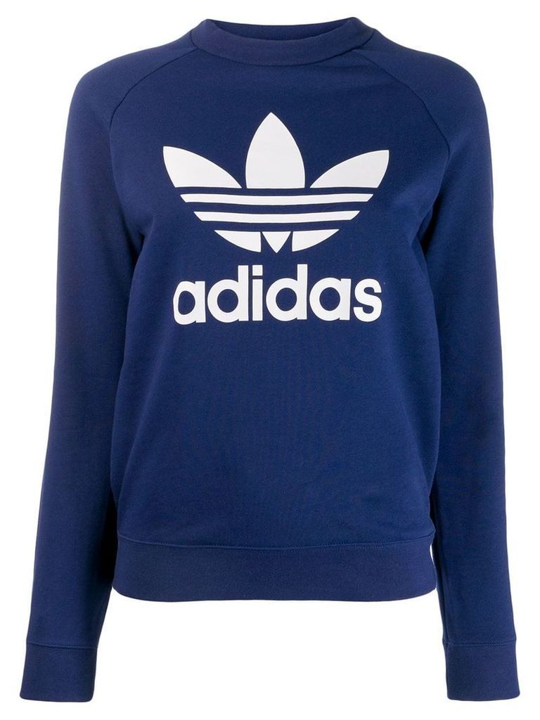 Adidas logo print sweatshirt - Blue