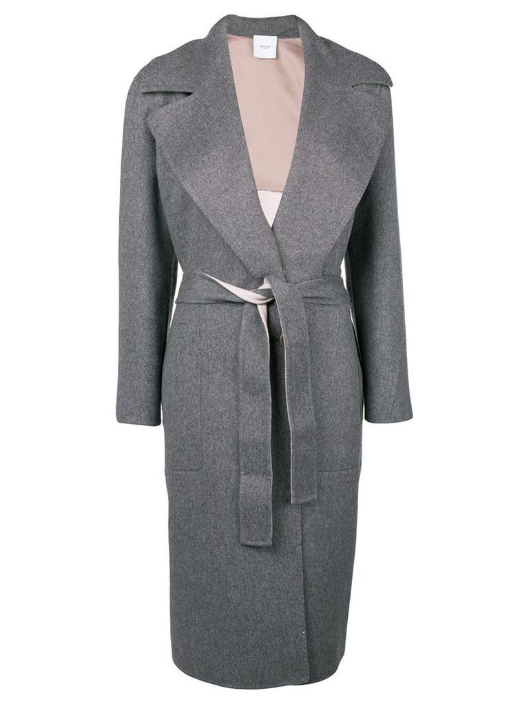 Agnona cashmere belted coat - Grey