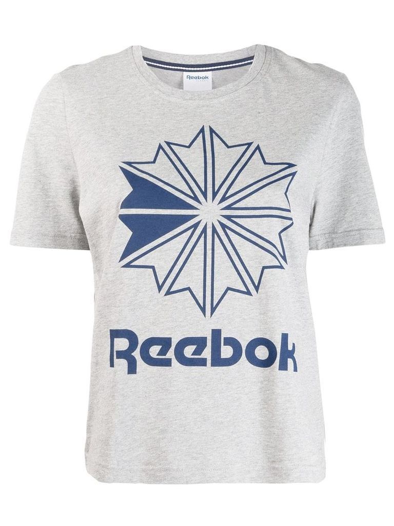 Reebok logo print T-shirt - Grey