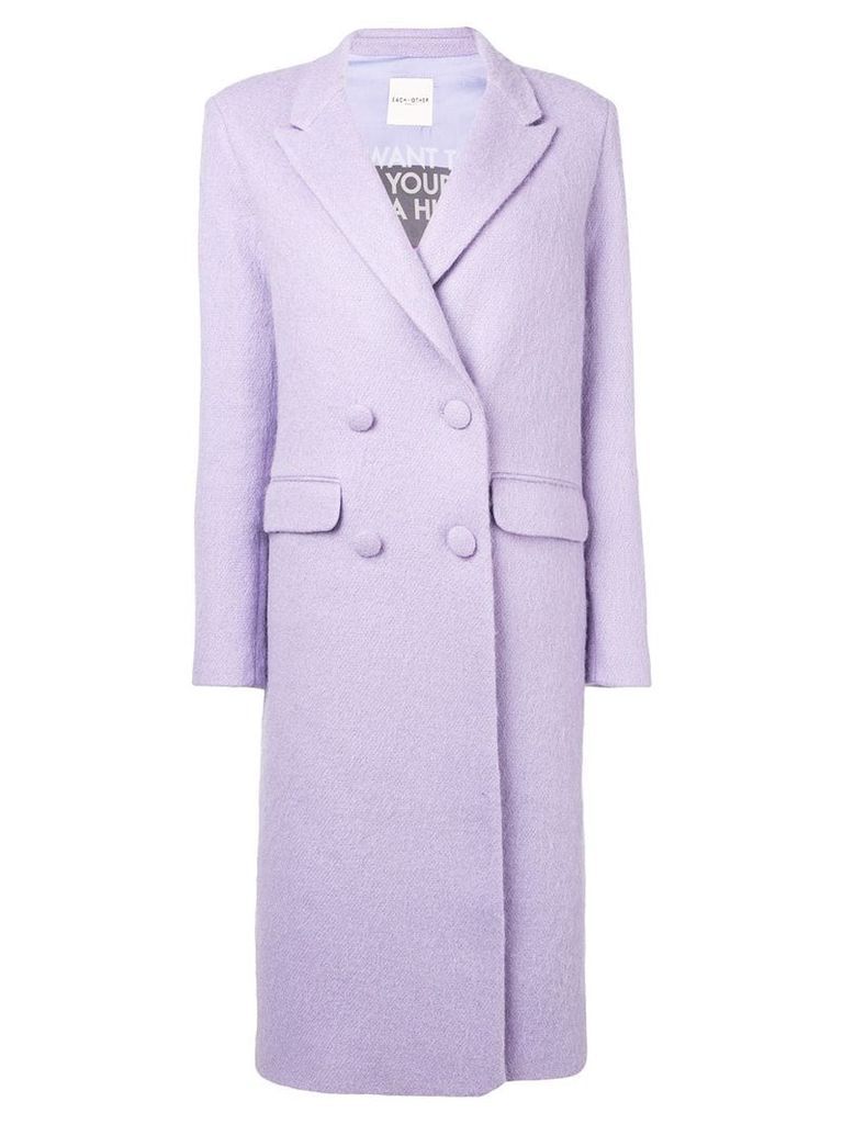 Each X Other oversized double breasted coat - Pink