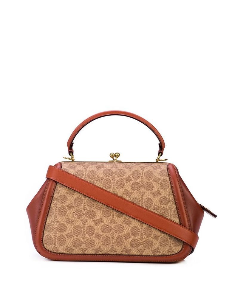 Coach patterned tote bag - Brown
