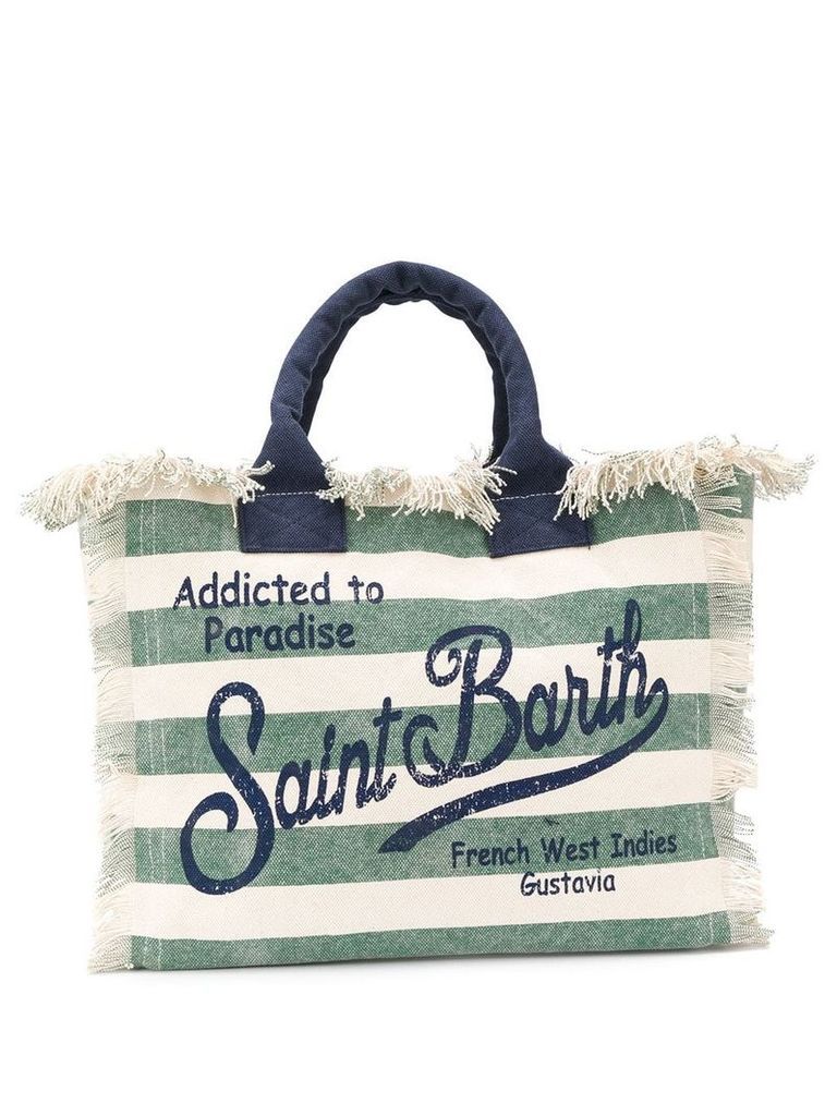 Mc2 Saint Barth Vanity striped beach bag - Neutrals