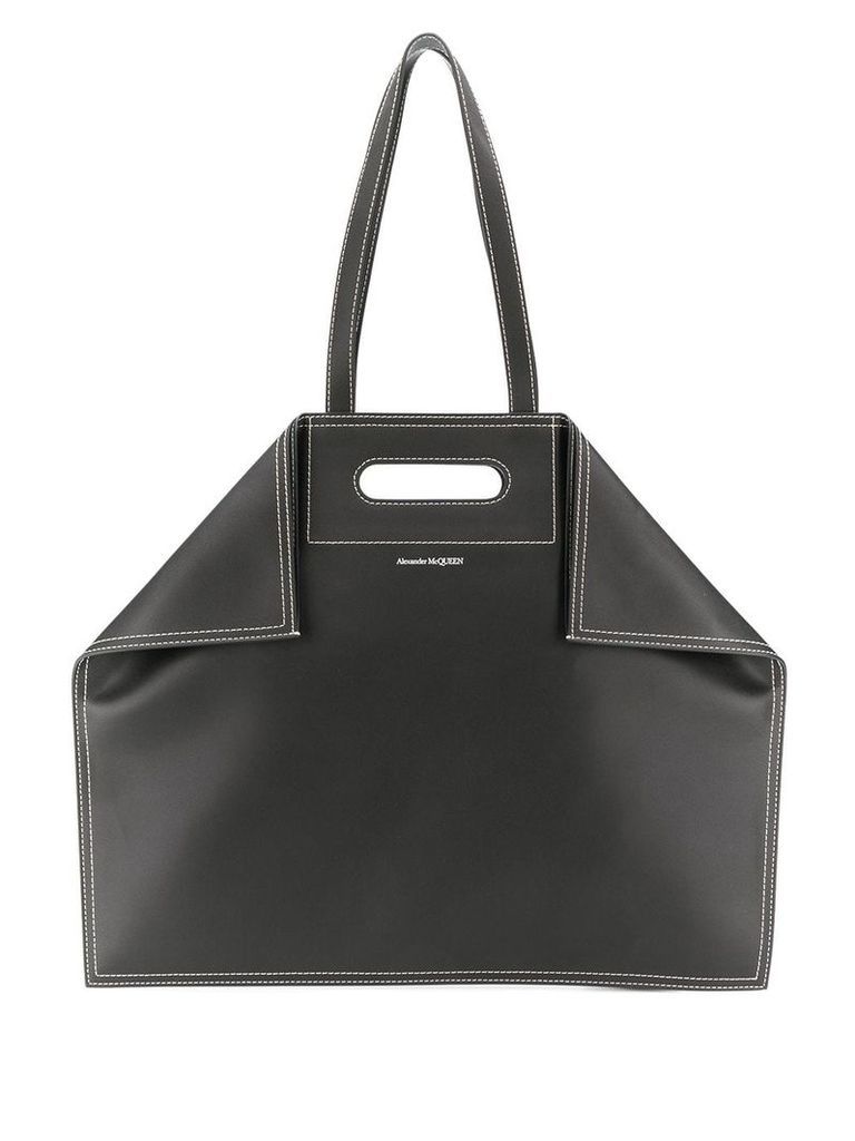Alexander McQueen calf leather shopper bag - Black