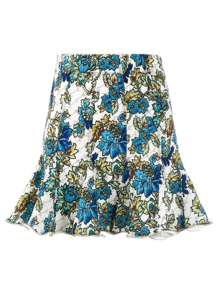 Stella McCartney floral monogram skirt - Blue