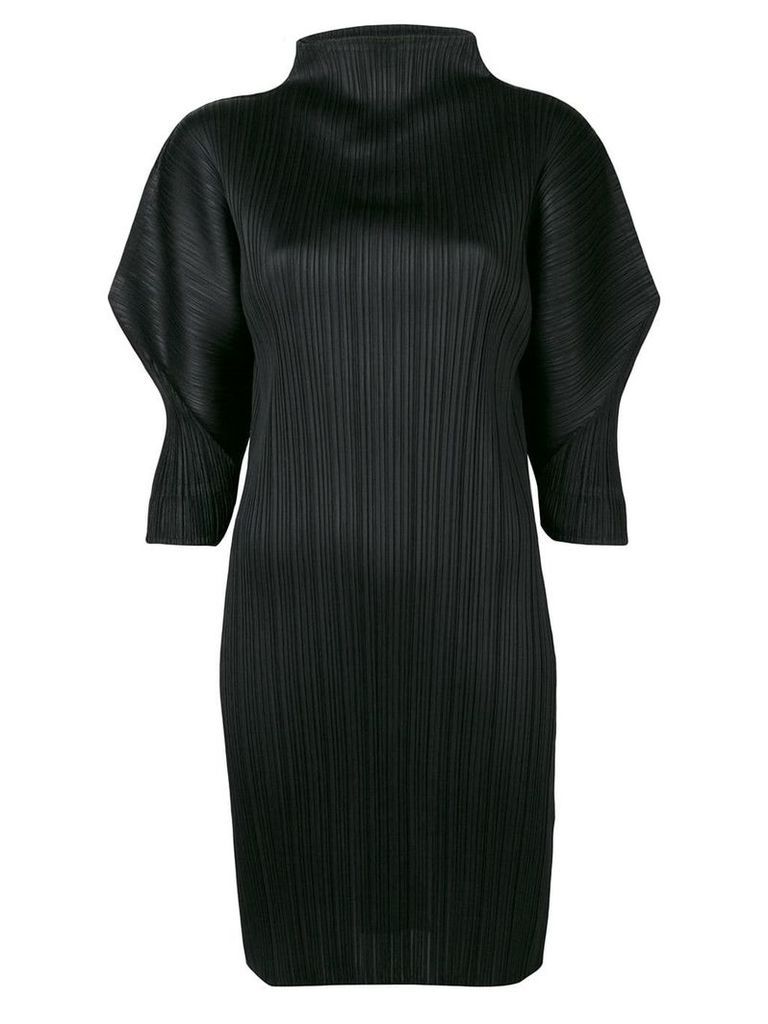 Pleats Please By Issey Miyake short fitted dress - Black