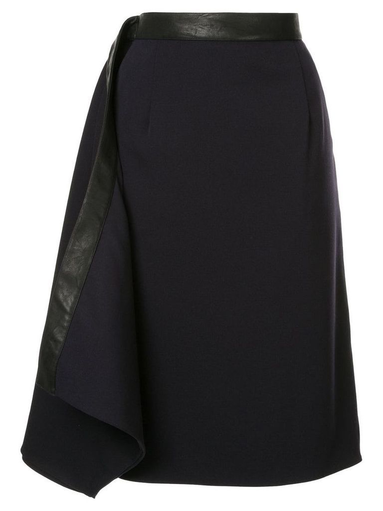 Y/Project leather trim skirt - Blue