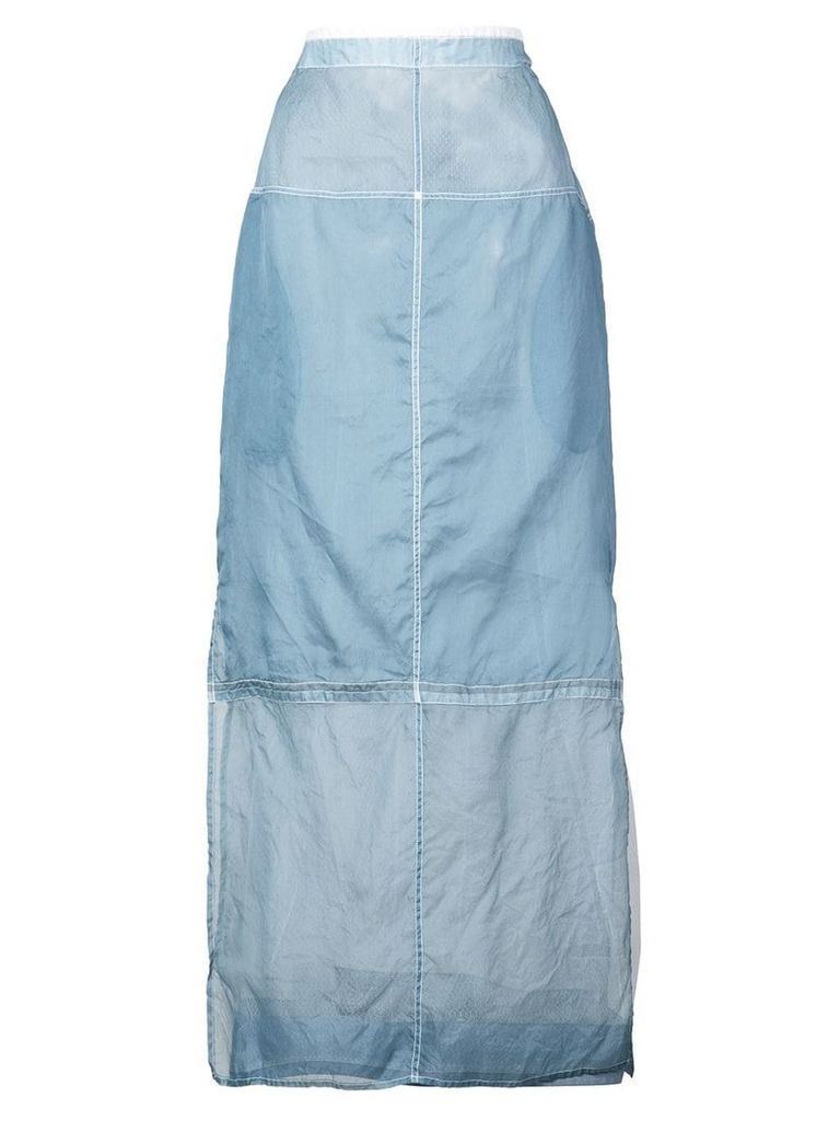 Jil Sander deconstructed midi skirt - Blue