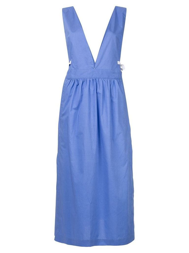 Mm6 Maison Margiela V-neck pinafore dress - Blue