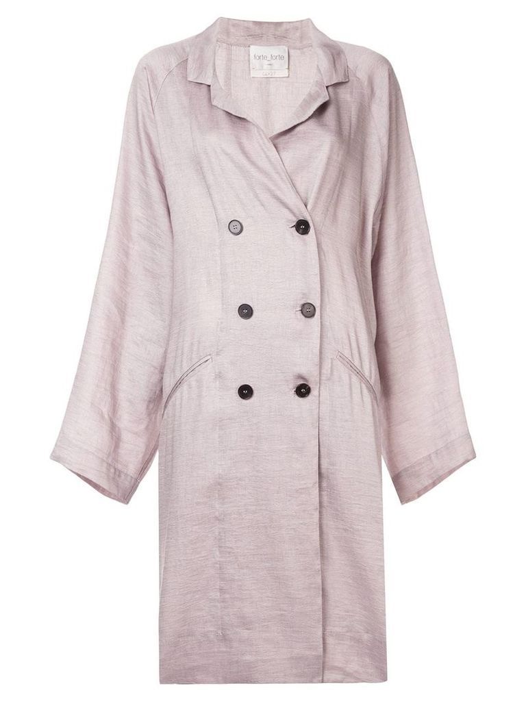 Forte Forte double breasted trench coat - Pink