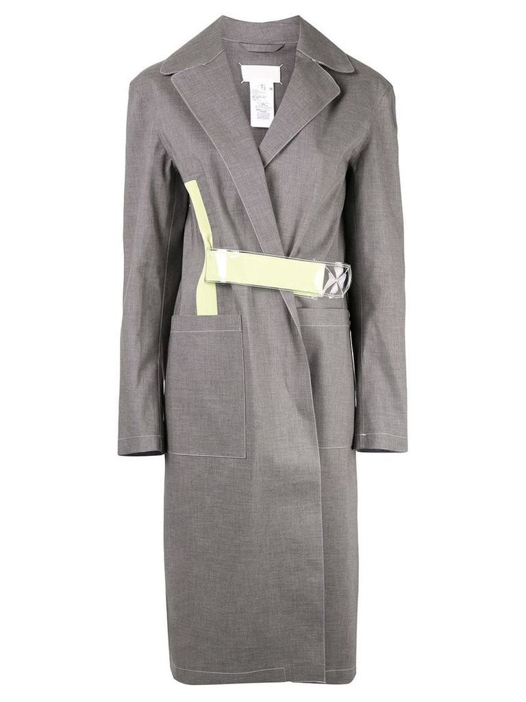 Maison Margiela belted trench coat - Grey