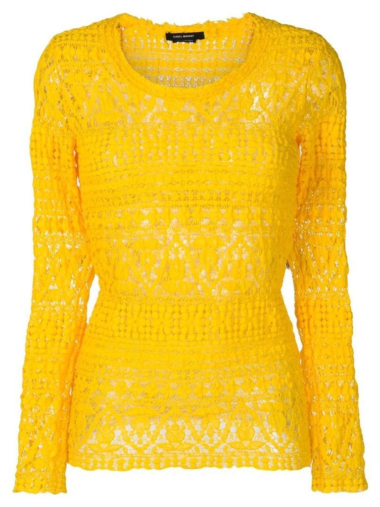 Isabel Marant Yulia stretch lace top - Yellow