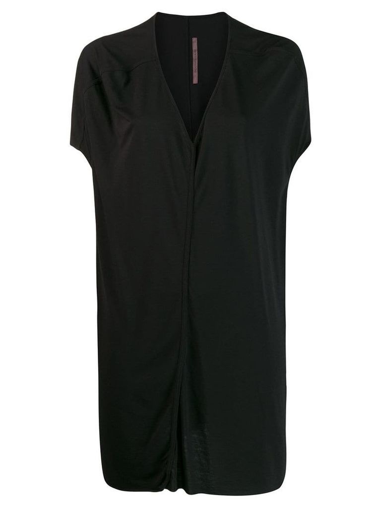 Rick Owens Lilies v-neck draped dress - Black