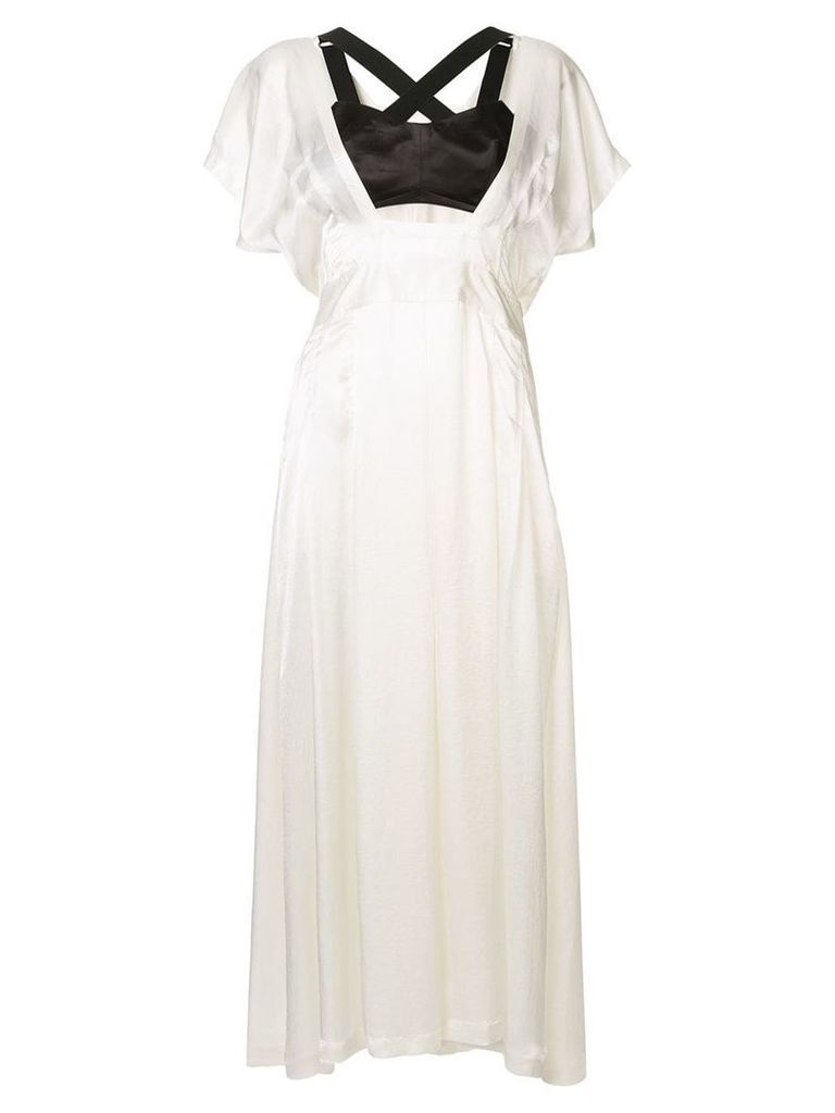 Toga two-tone maxi dress - White
